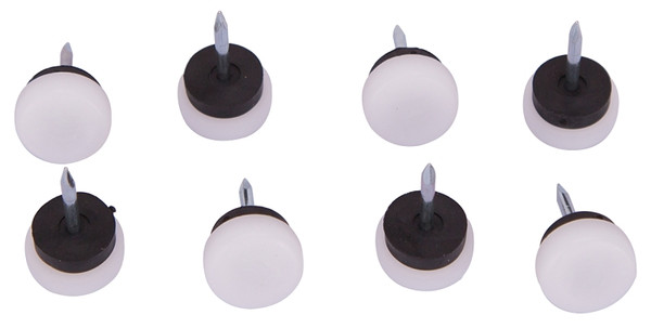 ProSource FE-50311-PS Furniture Glide, Plastic, White, White, 3/4 x 3/4 x 1-3/16 in Dimensions [SKU: ORG3071958]