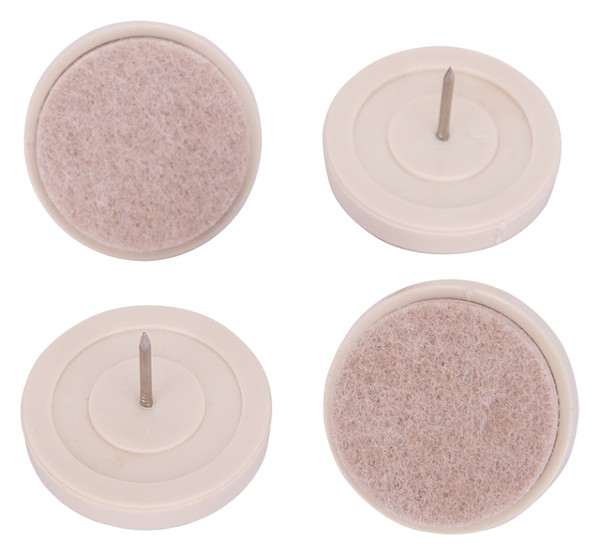 ProSource FE-S408-PS Furniture Glide, Felt Cloth, Gray/White, Gray/White, 1-1/2 x 1-1/2 x 1-1/8 in Dimensions [SKU: ORG3087319]