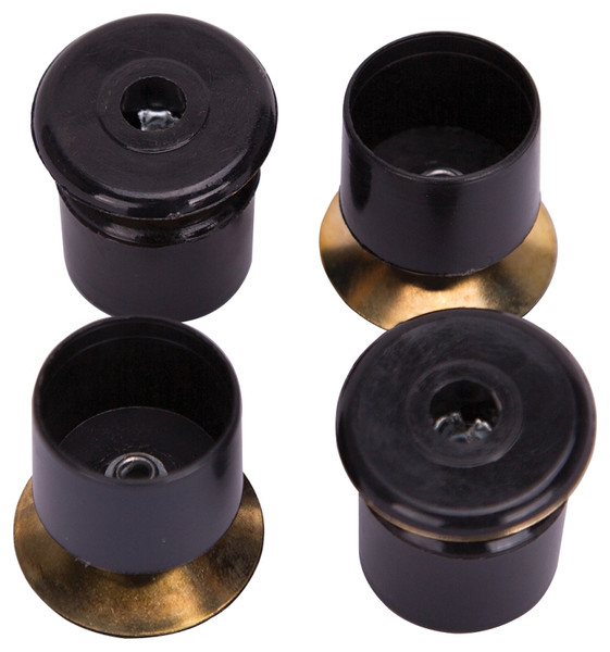 ProSource FE-51145-PS Furniture Slide Glide, PE/Steel, Black, Brass, 1-3/8 x 1-3/ x 1-3/8 in Dimensions [SKU: ORG3105871]