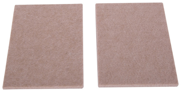 ProSource FE-S105-PS Furniture Pad, Felt Cloth, Beige, 4-1/2 x 6 in Dia, 4-1/2 in W, 3/16 in Thick, Square [SKU: ORG3182953]