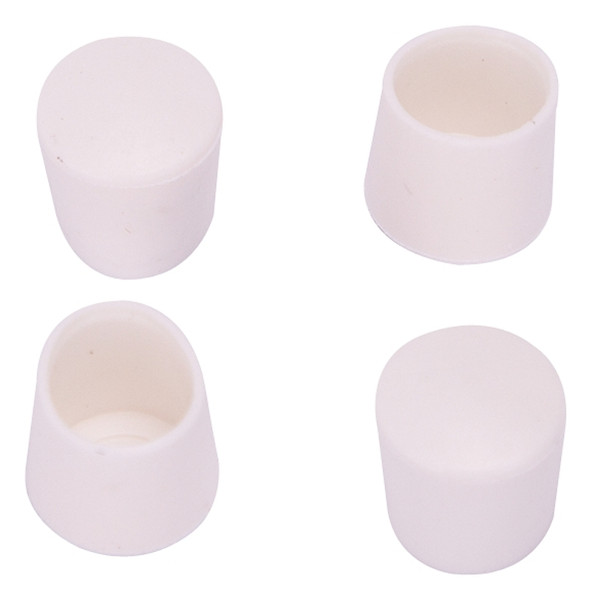 ProSource FE-50611-PS Furniture Leg Tip, Round, Plastic, White, 1/2 in Dia, 5/8 in H [SKU: ORG3668332]