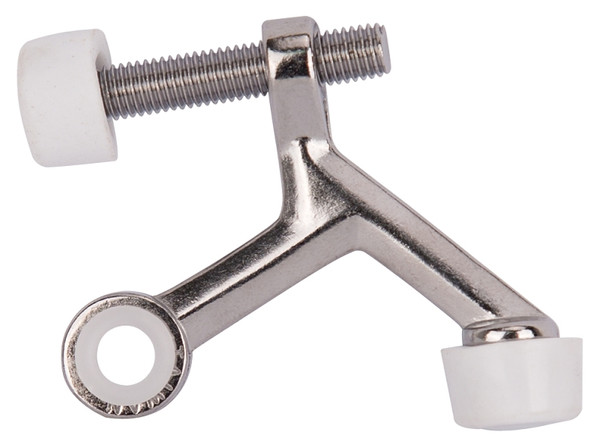 Prosource H20-B022-PS Light-Duty Hinge Pin Door Stop, 2-1/4 in Projection, Die-Cast Zinc & Plastic, Chrome [SKU: ORG4068649]