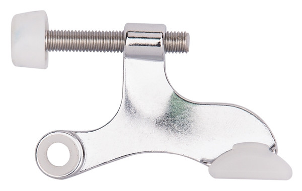 Prosource H20-B042-PS Deluxe Hinge Pin Door Stop, 2-5/8 in Projection, Die-Cast Zinc & Plastic, Chrome [SKU: ORG4123345]