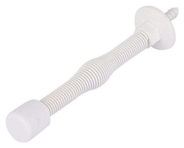 Prosource H61-Z018-PS Light-Duty Door Stop, 3/4" in Dia Base, 3 in Projection, Plastic & Steel, White [SKU: ORG4156816]