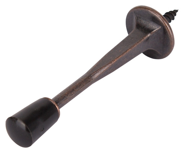 Prosource H20-Z029-PS Heavy-Duty Rigid Door Stop, 3-1/8 in Dia Base, 3-1/8 in Projection, Die-Cast Zinc & Plastic [SKU: ORG4262317]