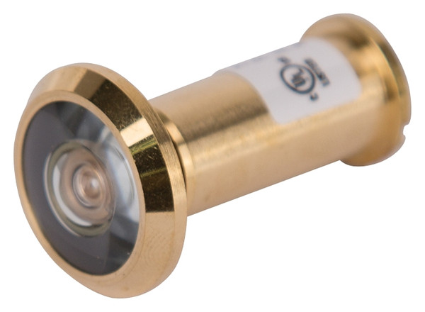 Prosource LR-002BB-PS Door Viewer, 200 deg Viewing, 1-3/8 to 1-3/4 in Thick Door, Solid Brass, Brass [SKU: ORG4727913]