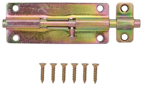 ProSource 20487CZB-PS Barrel Bolt, 0.31 Dia in Bolt Head, 5 in L Bolt, Steel, Satin Brass Tone [SKU: ORG5078316]