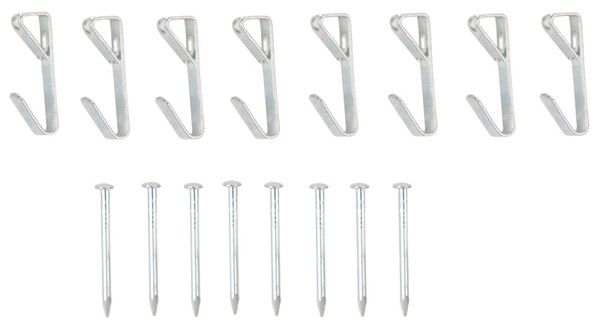 ProSource PH-121020-PS Picture Hanger, 20 lb, Steel, Zinc, Zinc, Nail-In Mounting [SKU: ORG5338884]