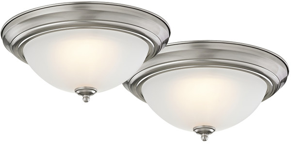 Boston Harbor Ceiling Light Fixture, 0.17 A, 120 V, 20 W, 2-Lamp, LED Lamp, 1500 Lumens, 3000 K Color Temp [SKU: ORG7112402]