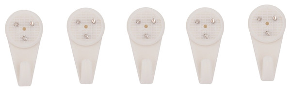 ProSource PH-121121-PS Picture Hanger, 15 lb, Plastic, White, White, Nail-In Mounting [SKU: ORG5398532]