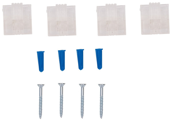 ProSource PH-122201-PS Mirror Holder, Plastic, Clear, Clear, Screw Mounting [SKU: ORG5479399]