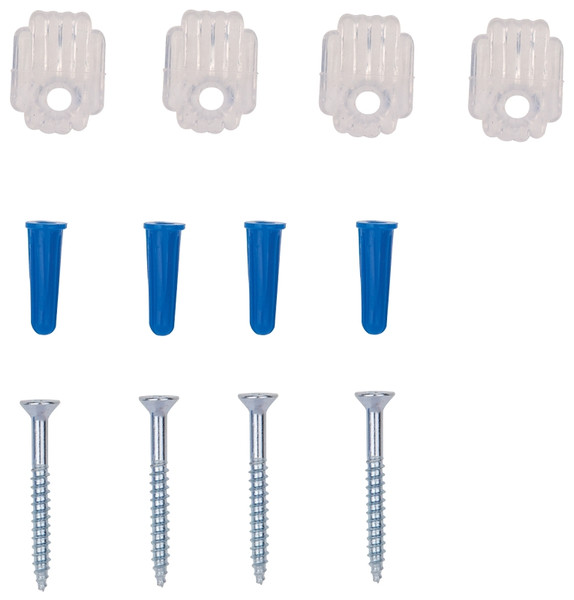 ProSource PH-121143-PS Mirror Holder, Plastic, Clear, Clear, Screw Mounting [SKU: ORG5571146]