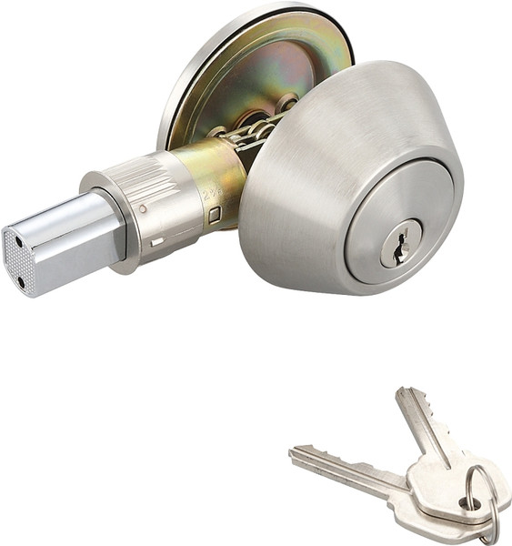 ProSource Signature Series Deadbolt, 3 Grade, Stainless Steel, 2-3/8 to 2-3/4 in Backset, KW1 Keyway [SKU: ORG7112642]