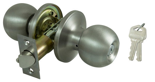 ProSource Entry Knob Lockset, T3 Tubular, Stainless Steel [SKU: ORG6997084]
