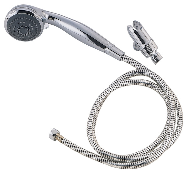 Boston Harbor Hand-Held Shower Head, 1.75 (6.6) 80 gpm (L/MIN) psi, 1/2-14 NPT Connection, Threaded, PVC, Chrome [SKU: ORG1892025]