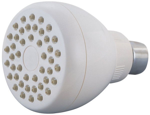 Boston Harbor B11041WH Shower Head, 1.75 gpm, 1/2-14 NPT Connection, Threaded, 1-Spray Function, Plastic, White [SKU: ORG2132389]