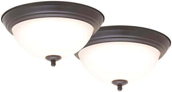 Boston Harbor 4200-LED- BR Flush Mount Ceiling Fixture, 120 V, 15 W, 2-Lamp, LED Lamp, 1100 Lumens, Bronze Fixture [SKU: ORG7145972]