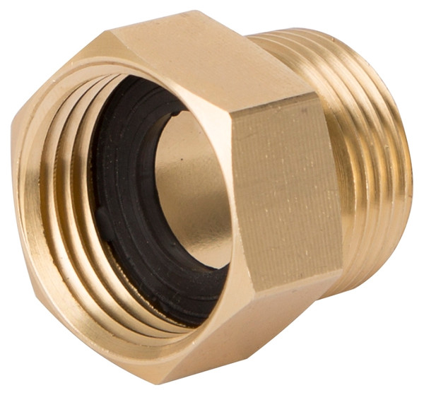 Landscapers Select GHADTRS-7 Hose Connector, 3/4 x 3/4 in, MNPT x FNH, Brass, Brass [SKU: ORG7430218]