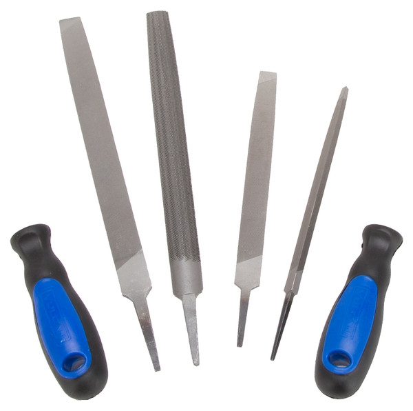 Vulcan JL-FS-6PCS-2 File Set, 6-Piece, Blade: Steel Handle: PP + TPR, Blue & Black (Handle) [SKU: ORG7210693]