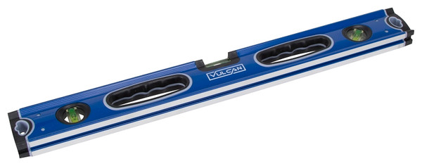 Vulcan JL-LV24 Level Box, 24 in L, 3-Vial, 2-Hang Hole, Non magnetic, Aluminum, Blue [SKU: ORG7210941]