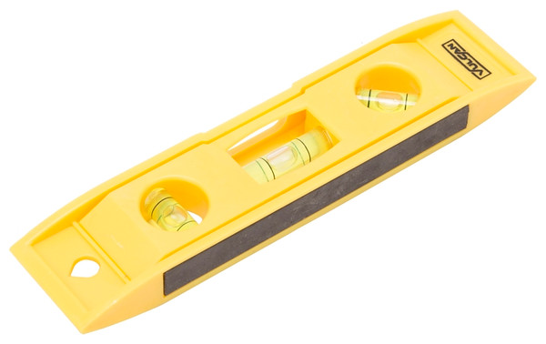 Vulcan 50776D Torpedo Level, 6 in L, 3-Vial, 1-Hang Hole, Magnetic, Plastic [SKU: ORG7210982]