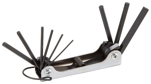 Vulcan TW-001-45M Hex Key Set, 9-Piece, Chrome Vanadium Steel, Black [SKU: ORG9427733]