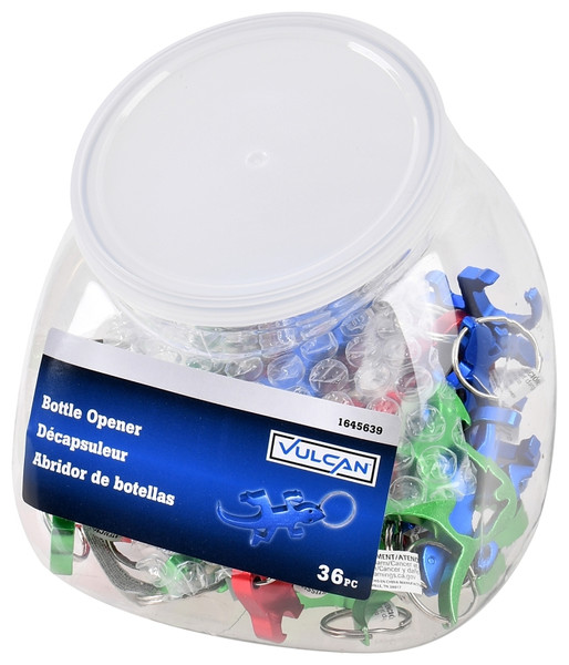 Vulcan JLWAOA30 Key Chain, Animal, Key Ring Ring, 7/8 in Dia Ring, Aluminum Case, Blue/Green/Red [SKU: ORG1645639]