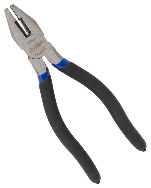 Vulcan PC918-11 Linesman Plier, 7 in OAL, 1.2 mm Cutting Capacity, 1-1/4 in Jaw Opening, Black/Blue Handle, 1 in W Jaw [SKU: ORG2528800]