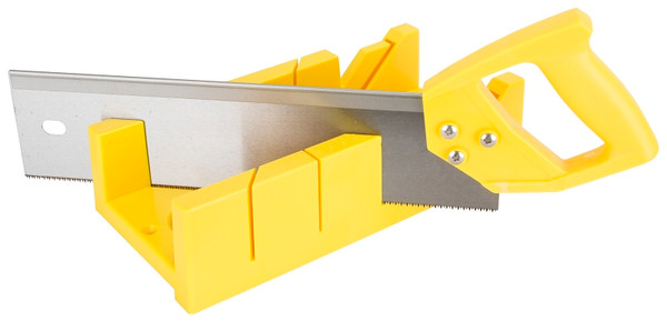 Vulcan JL42402 Miter Box with Saw, 4 in W Cutting, 2.25 in D Cutting, Plastic, Yellow [SKU: ORG3372158]