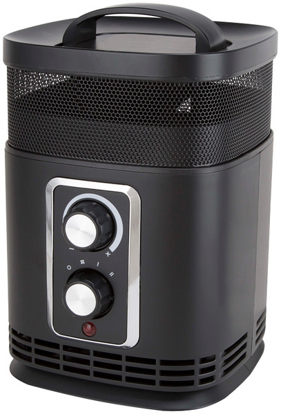 PowerZone PTC-156 360 deg Ceramic PTC Heater, 12.5 A, 120 V, 750/1500 W, 1500 W Heating, Black [SKU: ORG9777400]