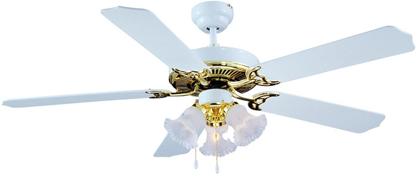 Boston Harbor Ceiling Fan, 0.8 A, 120 V, 5-Blade, 52 in Sweep, 2942 cfm Air [SKU: ORG9394180]