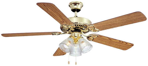 Boston Harbor Ceiling Fan Light Kit, 3-Speed, 5-Blade, 52 in Sweep [SKU: ORG9396664]