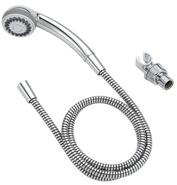 Boston Harbor Hand-Held Shower Head, 1.75 (6.6) 80 gpm (L/MIN) psi, 1/2-14 NPT Connection, Threaded, PVC, Chrome [SKU: ORG8175069]