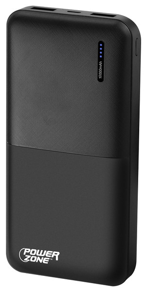 PowerZone S80 Power Bank, 10000 mAh Capacity, Black [SKU: ORG8262636]
