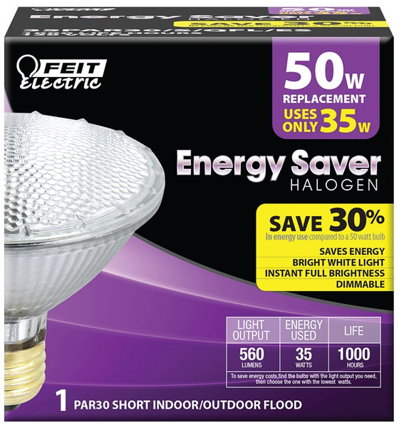 Feit Electric 35PAR30/S/QFL/ES Halogen Bulb, 35 W, Medium E26 Lamp Base, PAR30 Lamp, Soft White Light, 560 Lumens [SKU: ORG6367783]