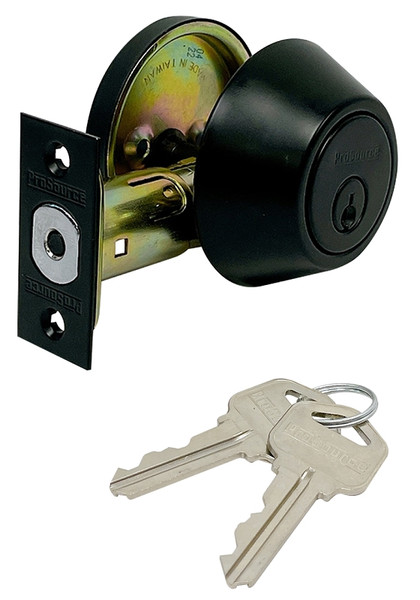 ProSource Deadbolt, Single Cylinder, Matte Black [SKU: ORG7420813]