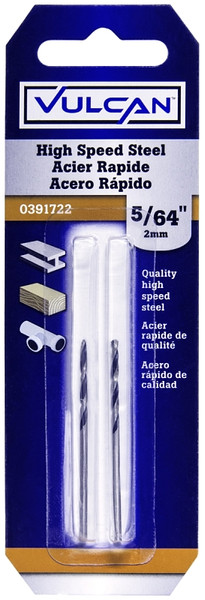 Vulcan 230271OR Jobber Drill Bit, 5/64 in Dia, 2 in OAL, Straight Shank [SKU: ORG0391722]