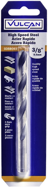 Vulcan Drill Bit, Hi-SPD, Steel, 3/8 in [SKU: ORG0358093]