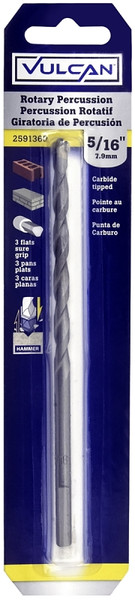 Vulcan 202651OR Drill Bit, 5/16 in Dia, 6 in OAL, Percussion, Spiral Flute, 1/4 in Dia Shank, Straight Shank [SKU: ORG2591360]