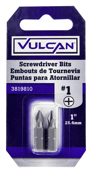 Vulcan 304572OR Screwdriver Bit, Hex Shank, S2 Chrome Molybdenum Steel [SKU: ORG3819810]