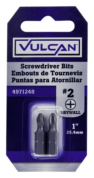 Vulcan 309291OR Screwdriver Bit, Hex Shank, S2 Chrome Molybdenum Steel [SKU: ORG4971248]