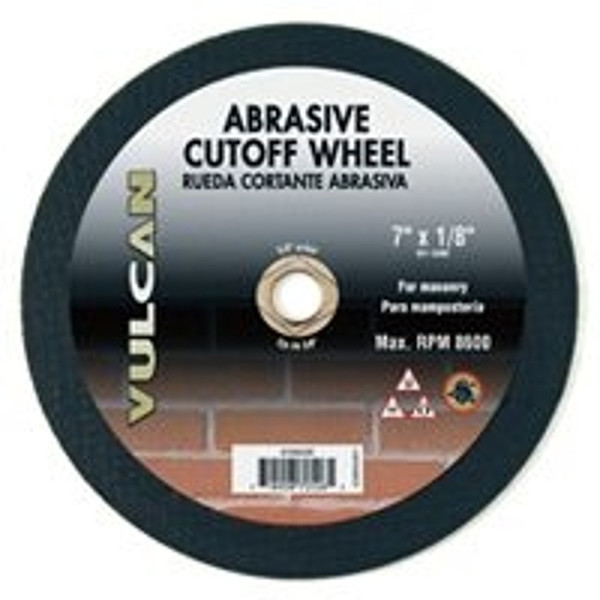 Vulcan 972090OR Type 1 RCB Masonry Disk, 1/8 in Thick, 5/8 in Arbor, Silicon Carbide Abrasive [SKU: ORG5920269]