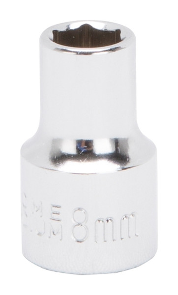 Vulcan MT6498604 Drive Socket, 8 mm Socket, 3/8 in Drive, 6-Point, Chrome Vanadium Steel, Chrome [SKU: ORG3965142]