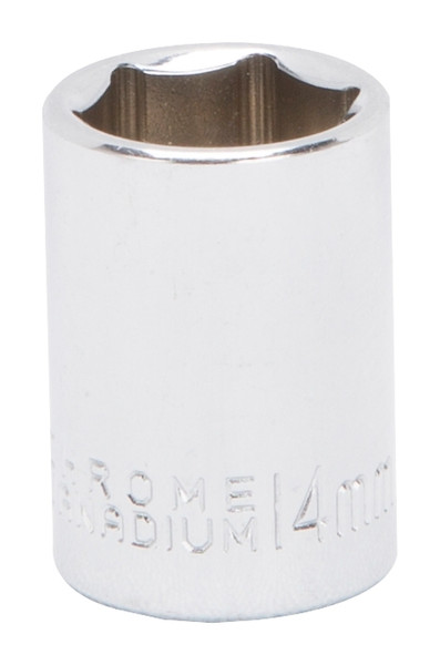 Vulcan MT6499230 Drive Socket, 14 mm Socket, 3/8 in Drive, 6-Point, Chrome Vanadium Steel, Chrome [SKU: ORG9457094]