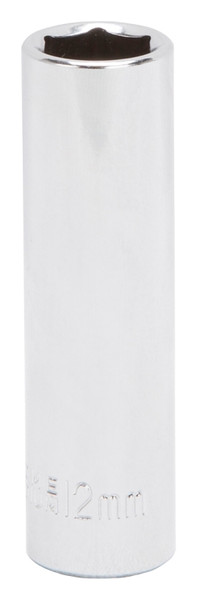 Vulcan MT6500730 Drive Socket, 12 mm Socket, 3/8 in Drive, 6-Point, Chrome Vanadium Steel, Chrome [SKU: ORG5141247]