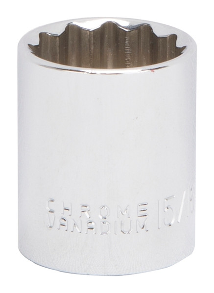 Vulcan MT6517999 Drive Socket, 15/16 in Socket, 1/2 in Drive, 12-Point, Chrome Vanadium Steel, Chrome [SKU: ORG2931541]