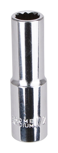 Vulcan MT6526651 Drive Socket, 1/2 in Socket, 1/2 in Drive, 12-Point, Chrome Vanadium Steel, Chrome [SKU: ORG7693567]