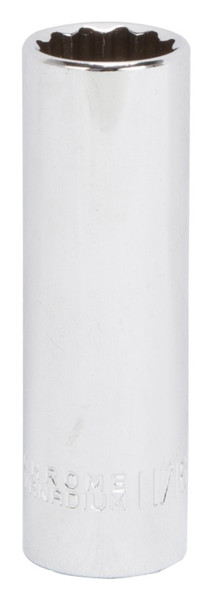 Vulcan MT6527949 Drive Socket, 11/16 in Socket, 1/2 in Drive, 12-Point, Chrome Vanadium Steel, Chrome [SKU: ORG1922210]