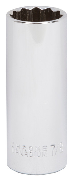 Vulcan MT6528608 Drive Socket, 7/8 in Socket, 1/2 in Drive, 12-Point, Chrome Vanadium Steel, Chrome [SKU: ORG5657242]