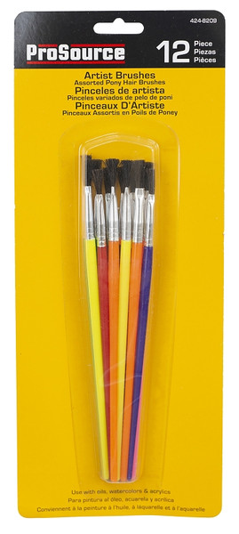 ProSource A 90180 Artist Brush Set, Plastic Handle [SKU: ORG4248209]
